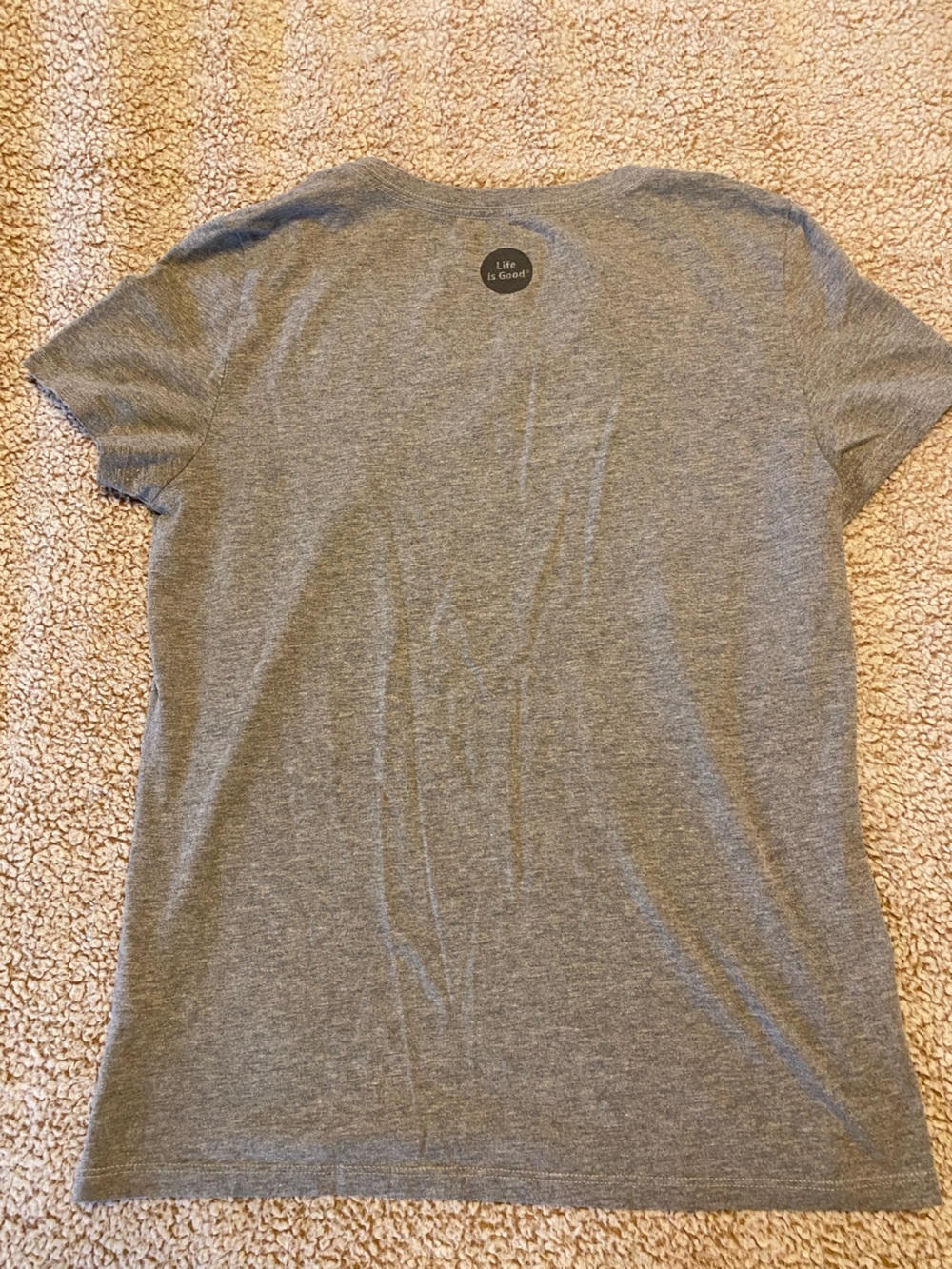 Life Is Good Heather Gray Tee with Dragonfly Logo - Picture 4 of 4